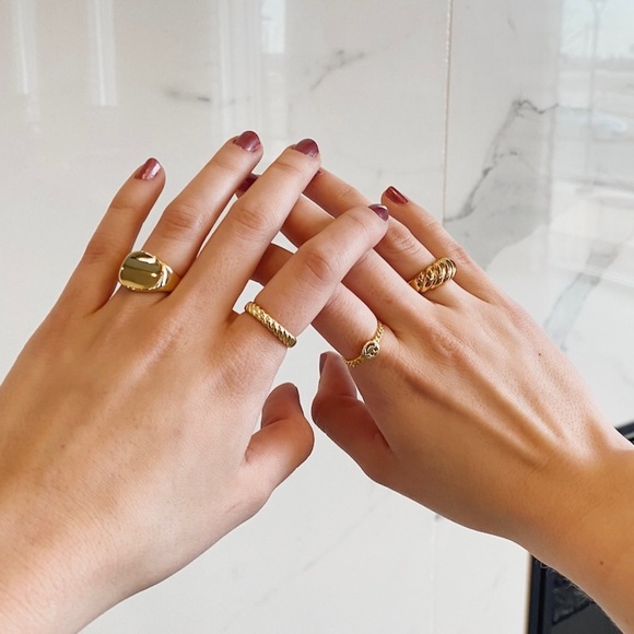 Gold Rope Adjustable Stacker Ring - Picture 2 of 4